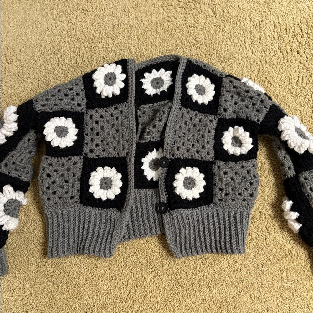 Stylish Gray and Black Women's Sweater